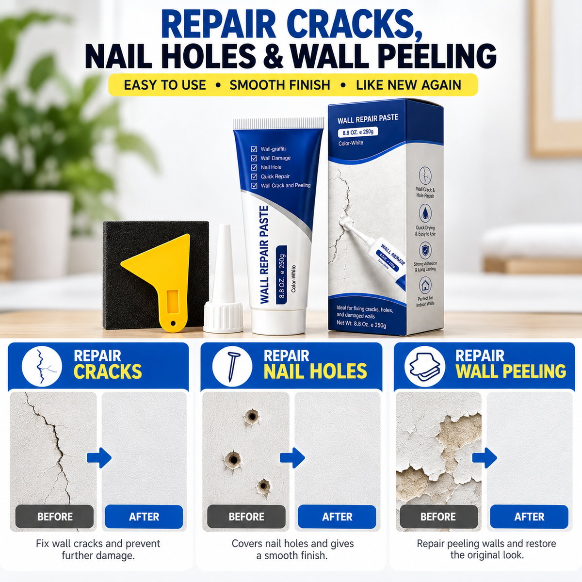 ( Buy 1 Get 1 Free ) Waterproof Drywall Repair Kit