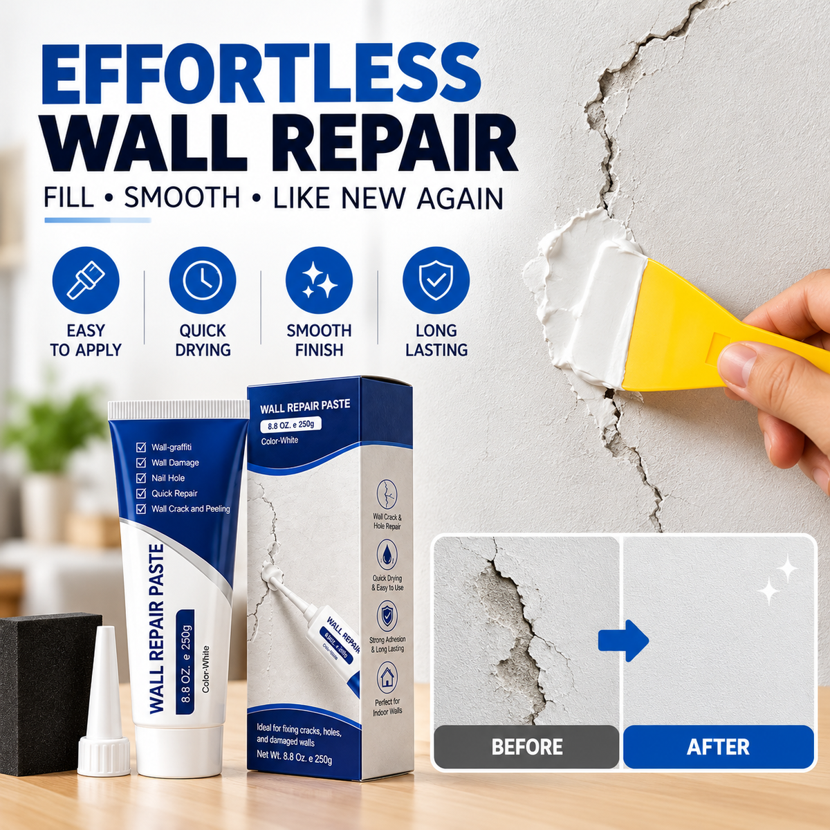 ( Buy 1 Get 1 Free ) Waterproof Drywall Repair Kit